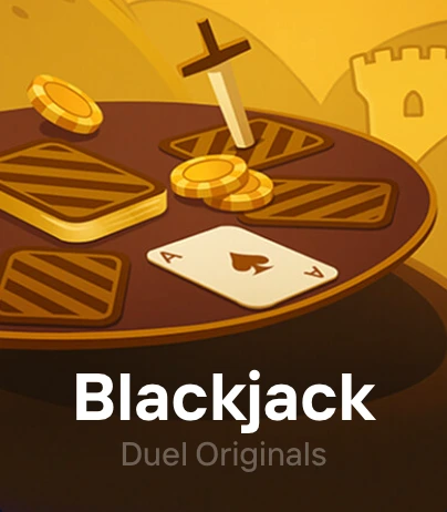 Blackjack, game Duel Original provably fair dengan RTP 100% di Duel Casino
