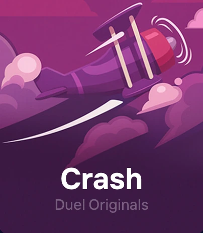 Crash, game Duel Original provably fair dengan RTP 100% di Duel Casino