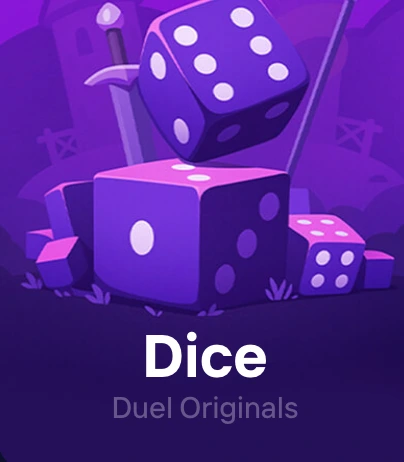 Dice, game Duel Original provably fair dengan RTP 100% di Duel Casino