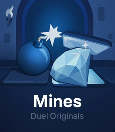 Mines, game Duel Original provably fair dengan RTP 100% di Duel Casino